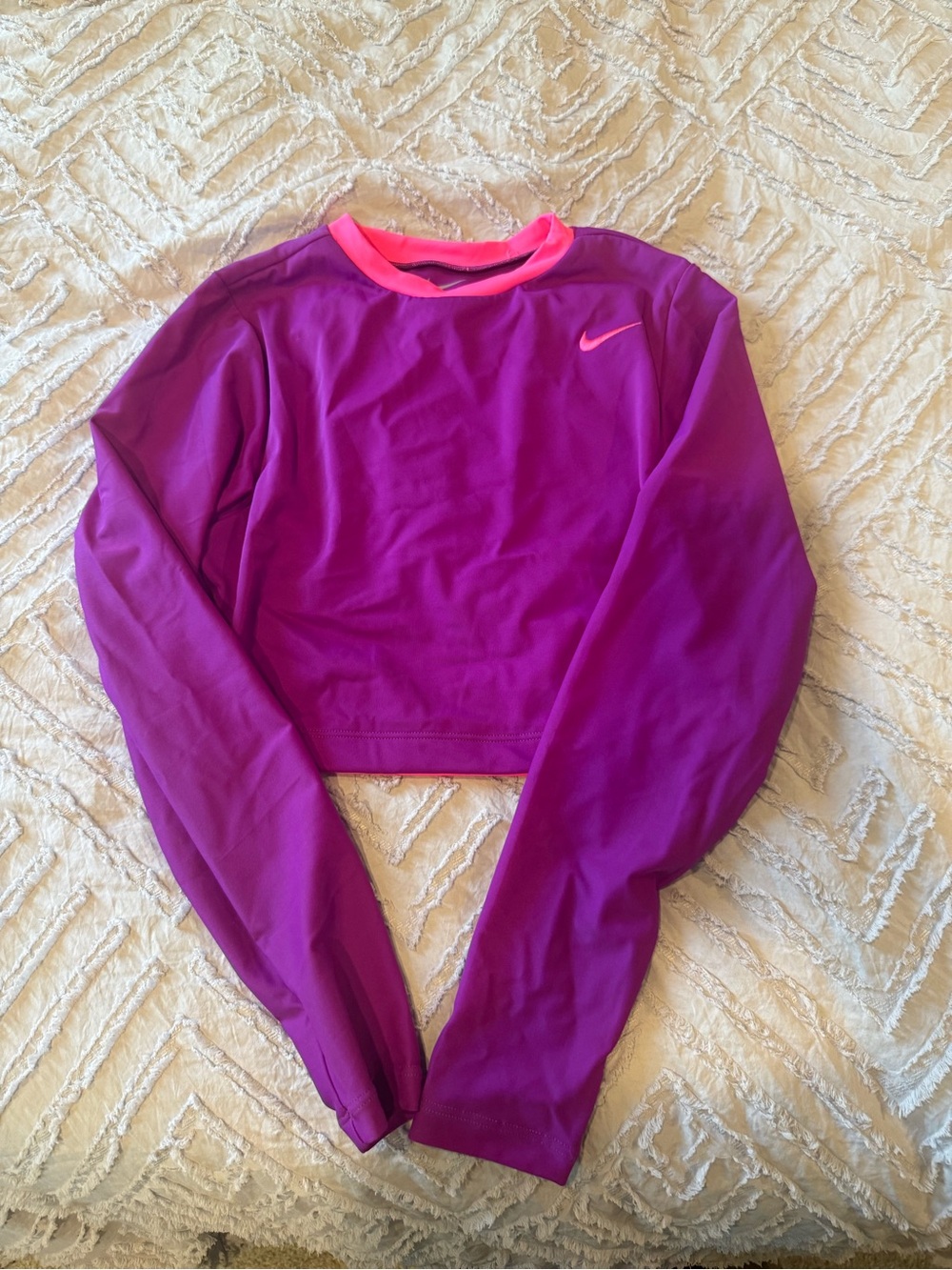 Girl’s Nike Purple Athletic Top with Pink Trim